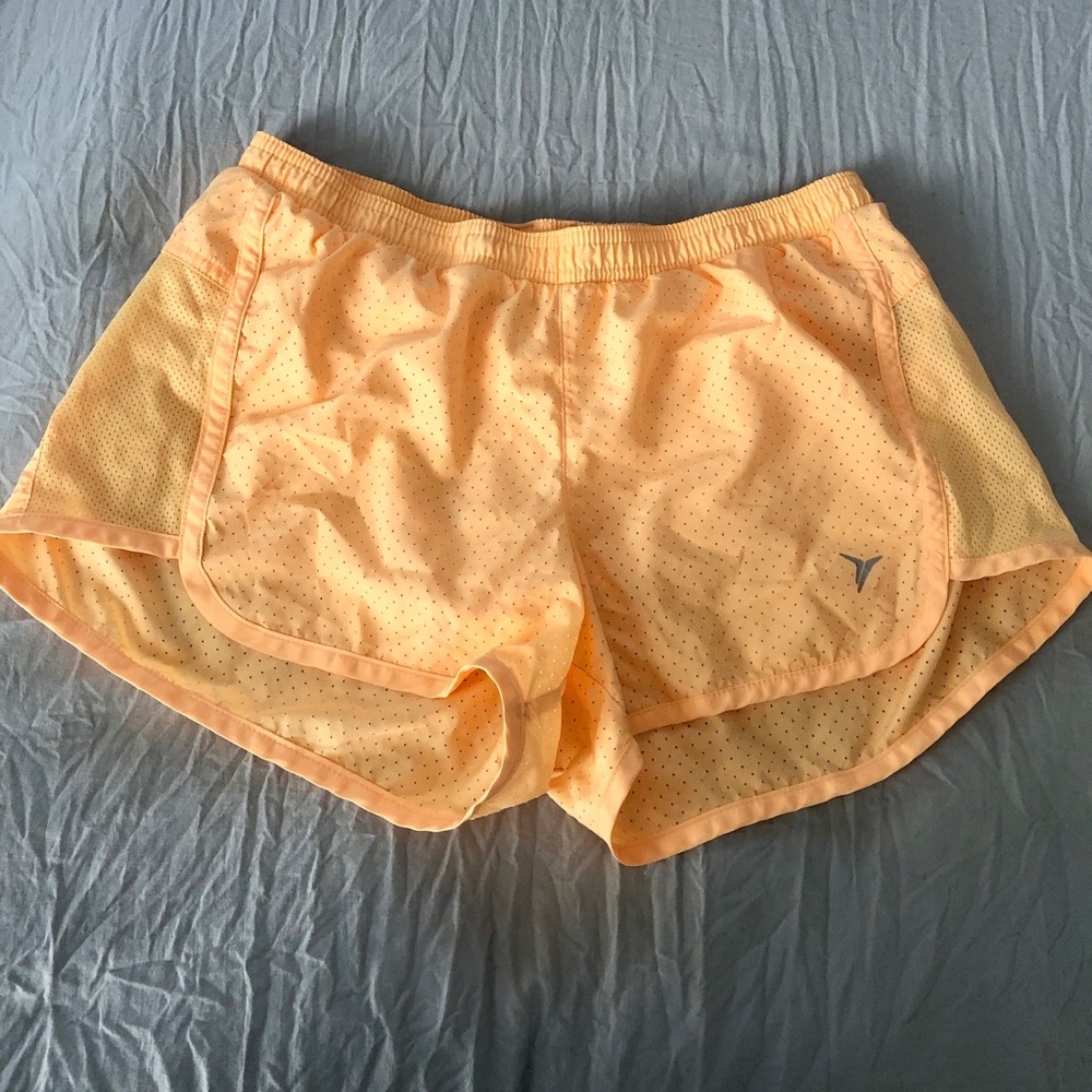 Bright orange active shorts